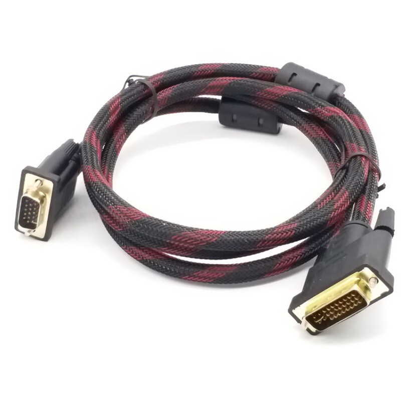 dvi to VGA cable graphics card adapter computer graphics card connection monitor 24+5 HD video conversion cable dvi to VGA cable graphics card adapter computer graphics card connection monitor 24+5 HD video conversion cable