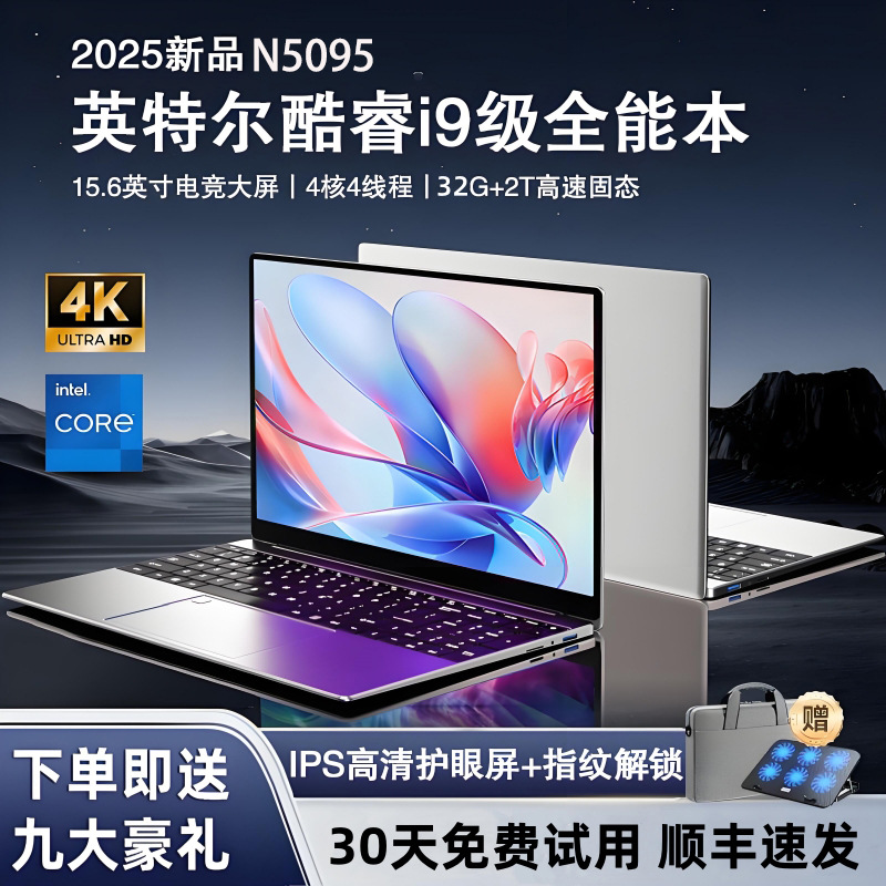 Source of New Product 15.6inch Core N95 E-Sports Gaming Notebook 2K Learning Office Ips Screen Laptop Independent Display