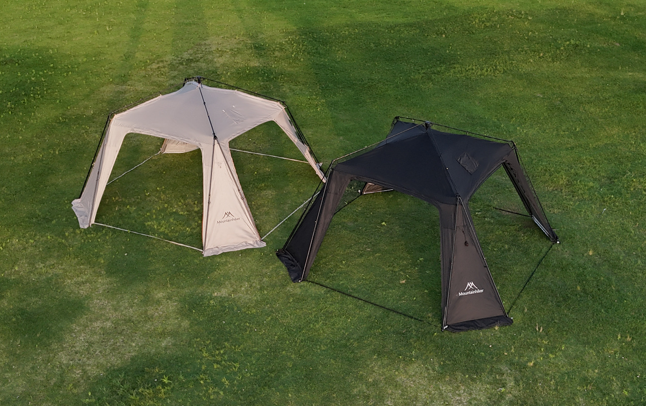 Mountain Guest Night Sky Canopy Outdoor Camping DIY Expandable Canopy Tent Oxford Cloth with Silver Coating