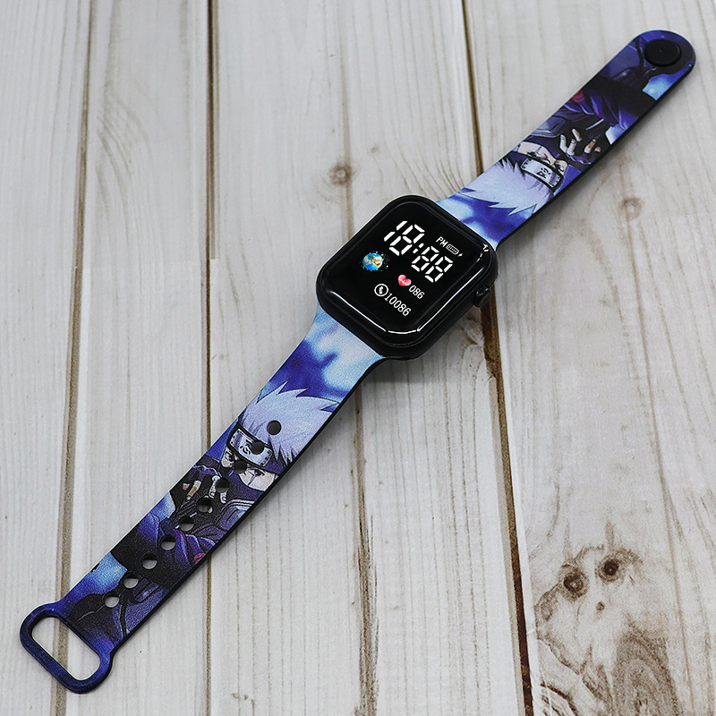 Inventario al por mayor transfronterizo nueva impresión LED tierra reloj electrónico de dibujos animados estudiantes lindos cool reloj táctil