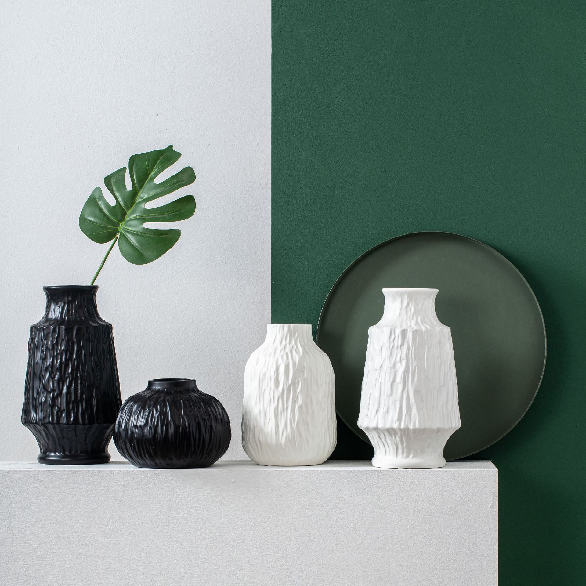 European-style ceramic vase craft decor home office creative desk accessory dried flower arrangement tool Chaozhou manufacturer