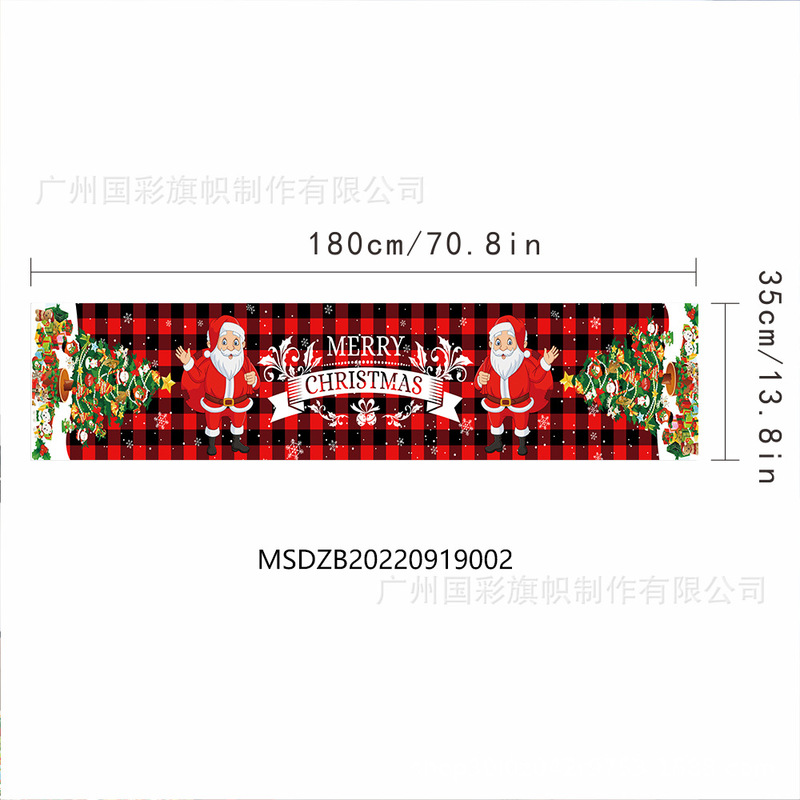 メーカー供給新しいクリスマステーブルフラグパーティー雰囲気会場レイアウト180*35センチメートルクリスマステーブルフラグ|undefined