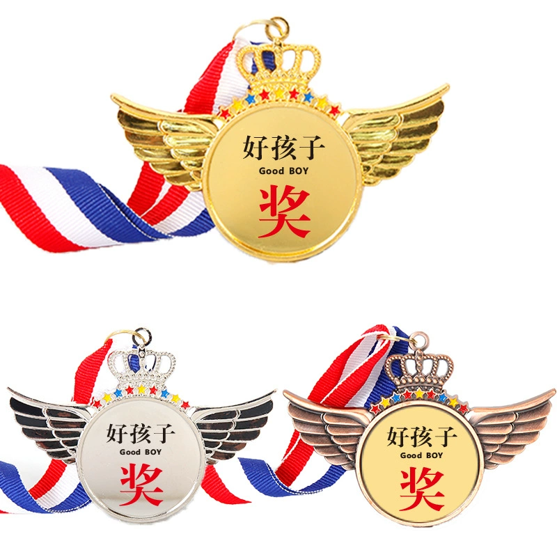 В наличии дети с крыльями Золотая фольга Медаль спортивная встреча список хорошие дети награда медаль