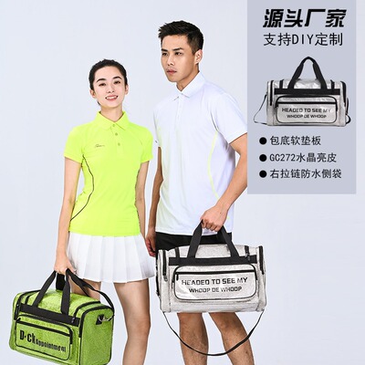 Cross border Wet and dry separate Inclined shoulder bag portable yoga crystal Bright skin Sports bag capacity waterproof Storage Travelling bag