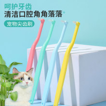 宠物牙刷口腔清洁猫狗用洁齿工具小号软毛平头尖头牙刷宠物用品