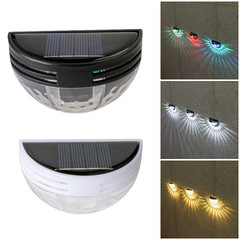 Solar outdoor courtyard light, balcony railing garden outdoor stair step light, clip fence small night light