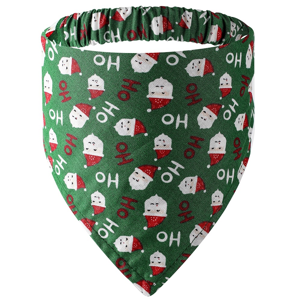 Elástico nuevo en stock transfronteriza mascota saliva toalla mascota bufanda Navidad perro bufanda accesorios para mascotas Plaid