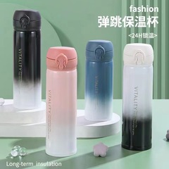 304 stainless steel insulated cup business office water cup creative home use bouncing double-layer insulated cup logo