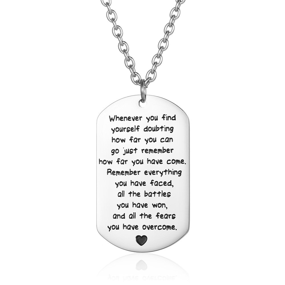 Personalized Military Square Tag Letter Necklace For Men_voghion.com