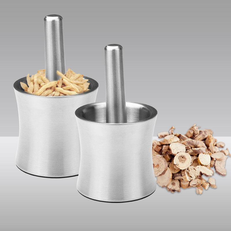 304 Stainless Steel Medicine Hammer, Food Grinder, Garlic Pounder, Crusher, Medicine Jar, Medicine Cup, Chili Jar, Powder Pounder, Mortar