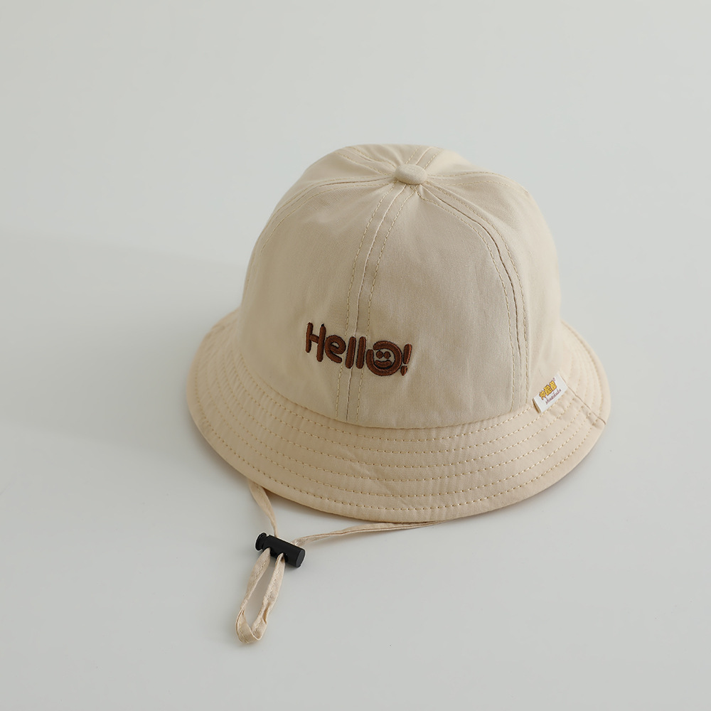 Sombrero de bebé primavera y otoño delgado sombrero de pescador protector solar bebé sombrero de verano respirable sombrero de sol para niños sombrero de sol coreano