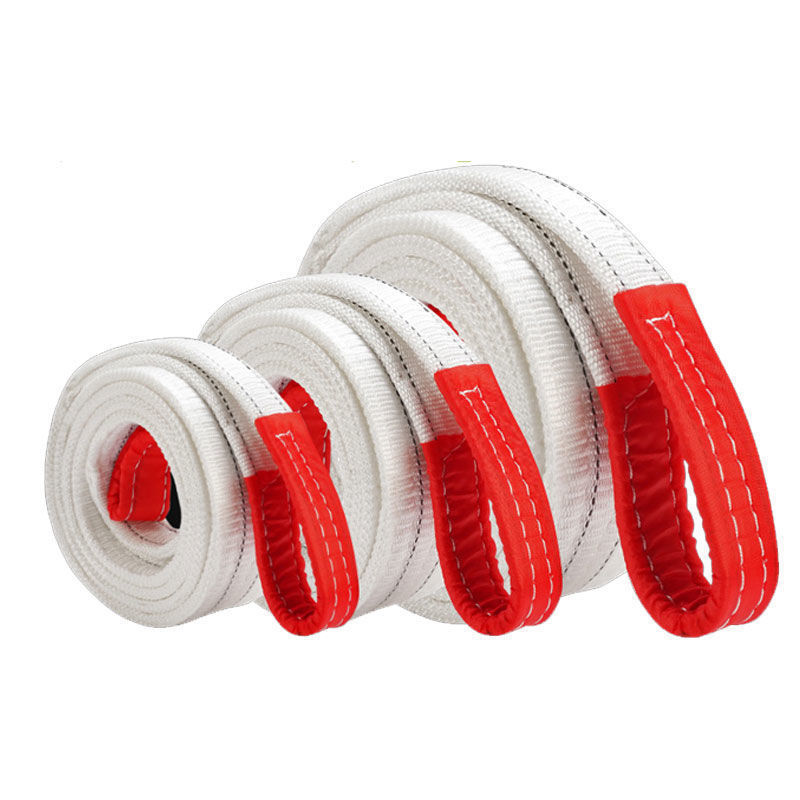 吊装带双扣白色扁平吊带起重加厚吊车拖车绳国标扁平行车吊车吊带