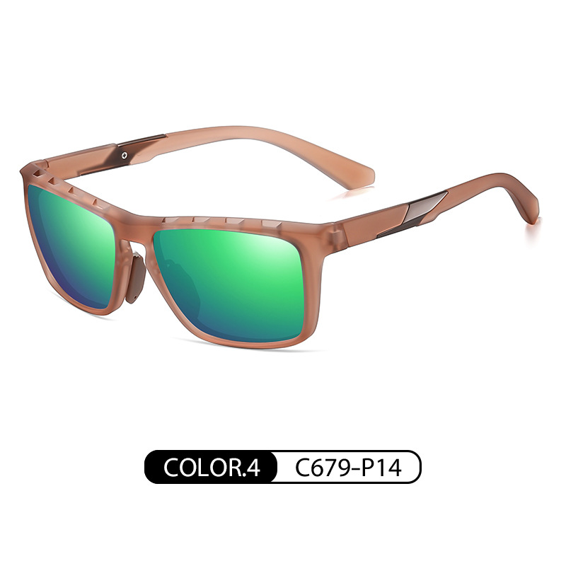 Nuevas gafas de sol polarizadas de los hombres gafas de sol casuales TR7515 deportes con agujero transpirable gafas de sol de colores