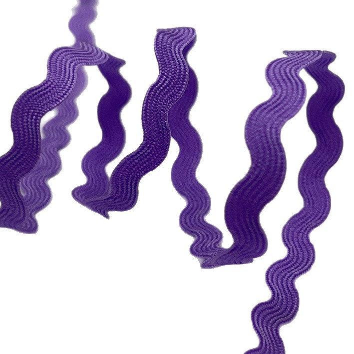 Spot al por mayor 5mm borde curvo color en forma de S encaje decoración de ropa accesorios de banda de onda