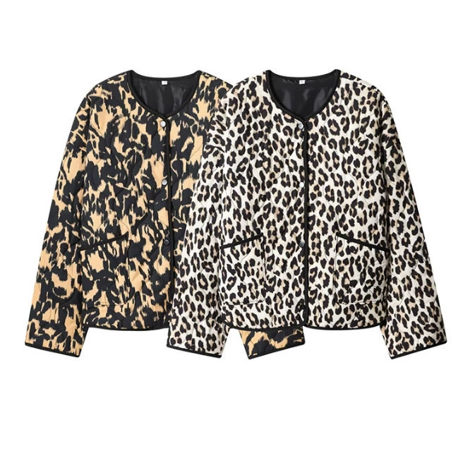 Европейская и американская трансграничная хлопковая куртка AliExpress на осень и зиму с животным принтом