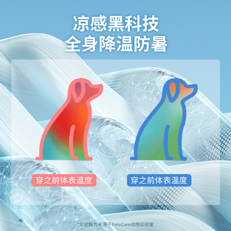 Perro transfronterizo de verano ropa de cuatro patas de protección solar refrigeración de calor ropa de protección solar fría ropa de perros pequeños y medianos ropa de mascotas al aire libre