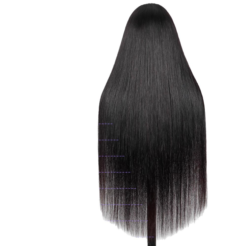 Comercio exterior transfronterizo Moda europea y americana Peluca de pelo largo y liso Venta caliente africana Peluca de encaje 13*4 con cubierta completa