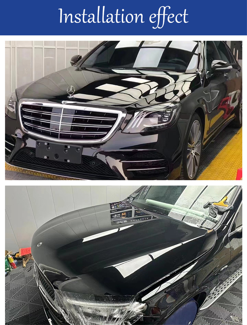 Cross-Border Wholesale Tpu Glossy Black Piano Black Car Paint Protective Film Ppf Bright Black Color Changing Car Clothing Polyethylene Lactide