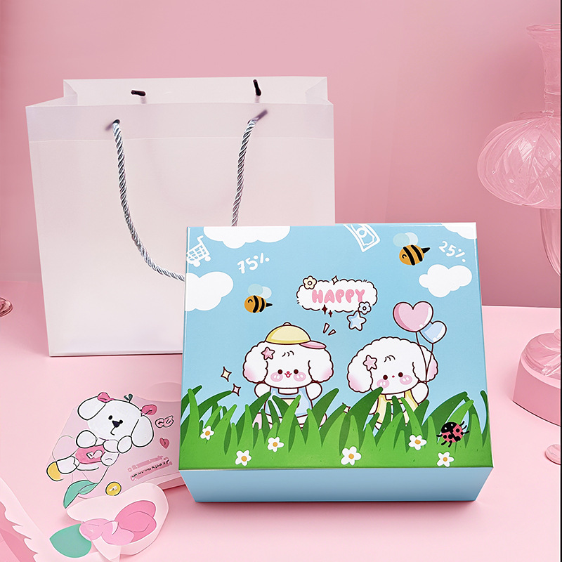 Caja de regalo para el día del niño, caja de regalo creativa de dibujos animados, caja de embalaje para cachorros, caja de regalo de juguete al por mayor