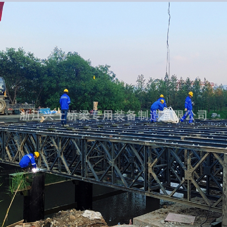 钢便桥贝雷桥321型贝雷片海上施工平台贝雷架 桁架贝雷梁施工租赁