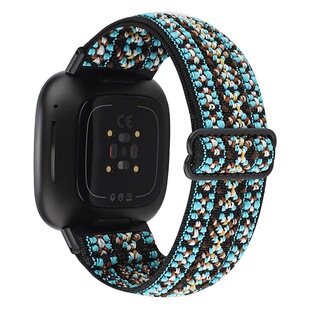 Для fitbit Versa3 Фиби плетеный ремешок регулируемая пряжка нейлон эластичные браслеты трансграничный ремешок для часов