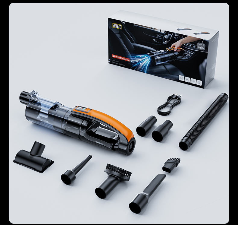 Car-mounted vacuum cleaner, handheld wireless, dual-use for car and home, portable, rechargeable, for floor hair and debris cleaning, cross-border