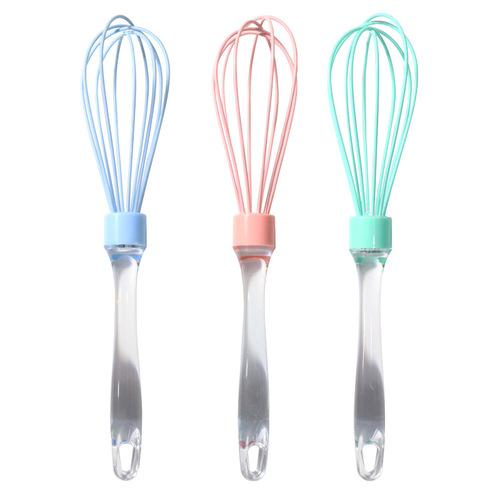 Factory silicone manual egg beater household egg beater egg white cream whipper handheld milk foam mixer wholesale