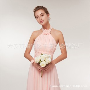 2025 New Bridesmaid Dress Long Foreign Trade Bridesmaid Group Dress Multi-Color Bridal Dress