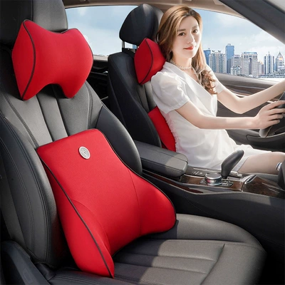 car pillow lumbar pillow cervical | Headrest - red-headrest