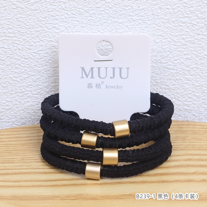 [Carga de tarjeta] sensación de alto nivel coreano de cabello de código de barras de moda de alta elasticidad de cabello anillo de cabello correa de cola de caballo