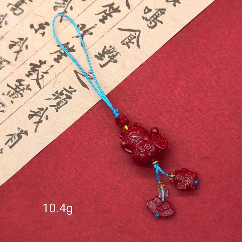 高含量朱砂紫金砂平安扣福袋招财猫莲花佛公手机链钥匙扣批发|undefined