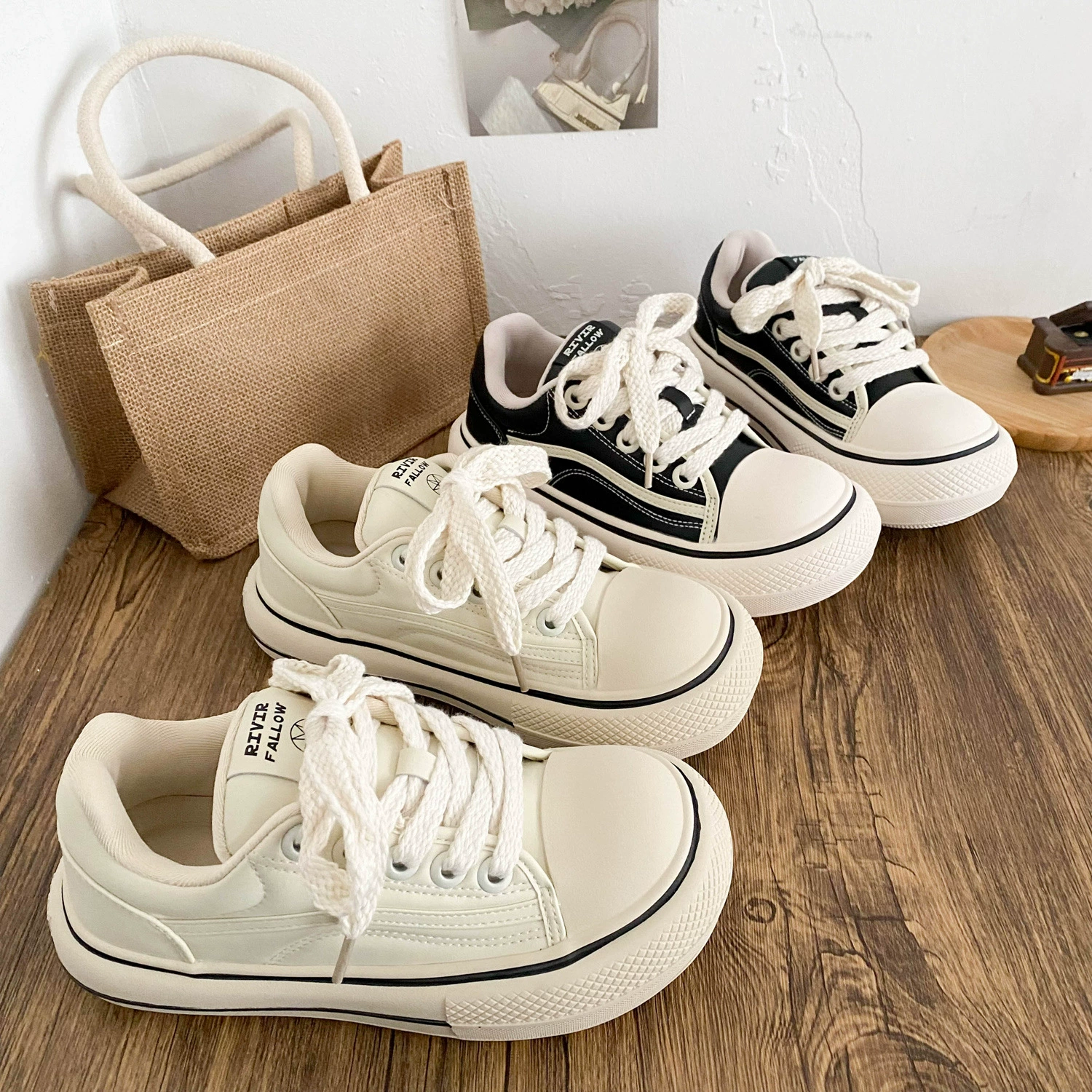 Латексные стельки XY-A213/безобразные кожаные белые туфли на толстой подошве, женские туфли, кроссовки с большим носком, новые туфли 2025 года