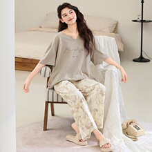 M-4XL�ļ��¿�Ī������˯��Ů����䳤��Բ����װ�������мҾӷ�