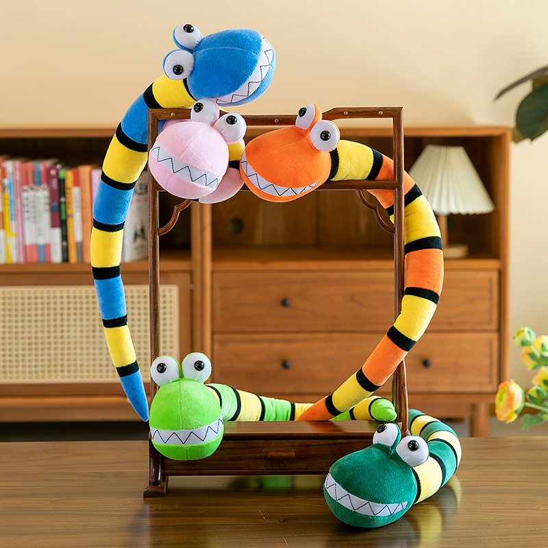 2025 serpiente año mascota nuevo festival de bambú color serpiente muñeca de peluche para tranquilizar el torno de bebé al por mayor procesable LOGO