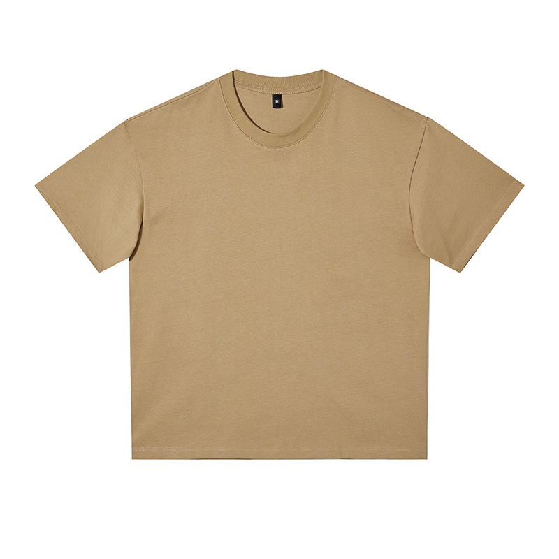 Camiseta blanca de manga corta de algodón puro para hombre, talla europea y americana extragrande de 280 g, personalizada, moderna y fresca para el verano. image 7