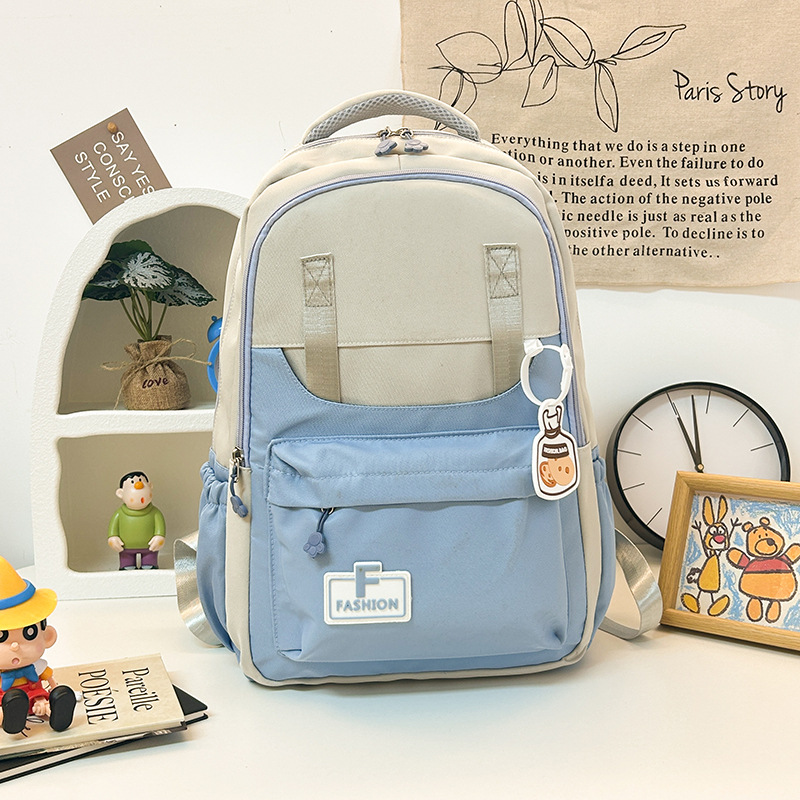 Estilo universitario, ligero, impermeable, mochila escolar para estudiantes universitarios de secundaria y preparatoria, mochila de viaje de ocio resistente al desgaste, fábrica transfronteriza al por mayor