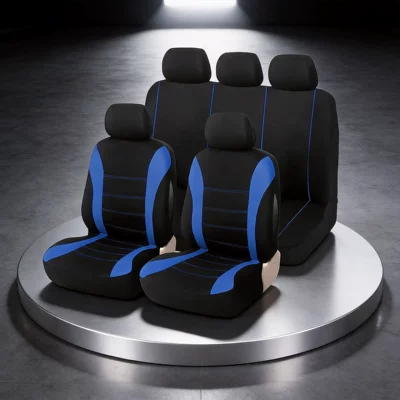 Universal seat cover Style Car Seat Covers, Universal - blue-4-piece-set-front-row-two-seats