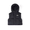 Glossy black vest with hood