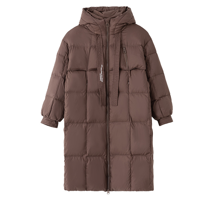 2025 ropa de invierno nueva chaqueta coreana suelta y gruesa sobre la rodilla chaqueta de moda cálida image 6