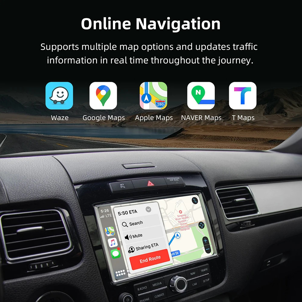 Suitable for Volkswagen Touareg/Golf7 Tiguan Touron Mib/Mib2 Wireless Carplay Android Auto