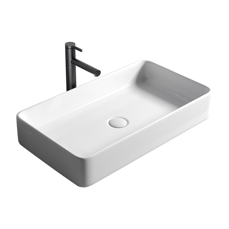 Mesa nórdica cuenca sola cuenca del hogar lavabo de cerámica Mesa cuenca baño cuadrado lavabo balcón lavabo