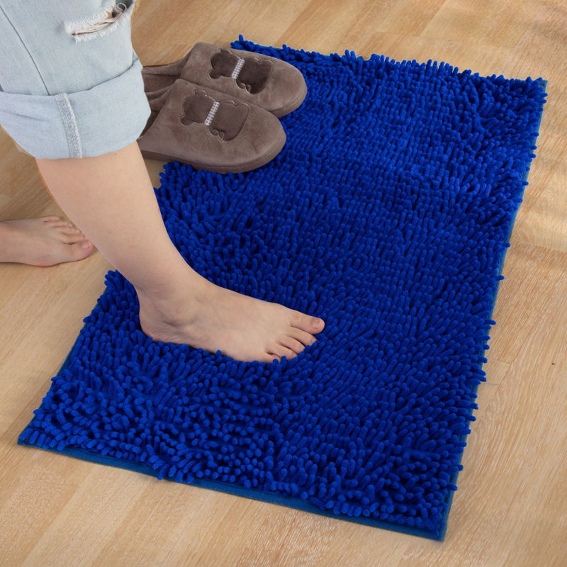 Alfombra de baño de chenille antideslizante absorbente de secado rápido resistente a manchas