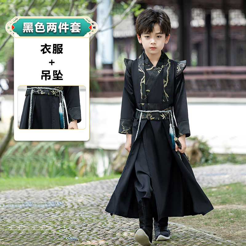 Trajes antiguos para niños, vestidos chinos, vestidos chinos, vestidos de primavera y verano, vestidos de rendimiento de tres caracteres