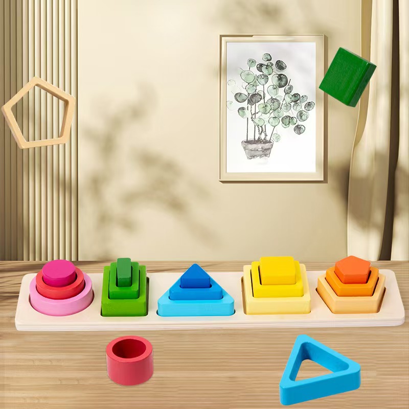 Reloj de roce de piano de ocho tonos para niños, torre de arco iris, cuatro juegos de placa en forma de columna, insectos retorcidos, juguetes educativos para bebés al por mayor