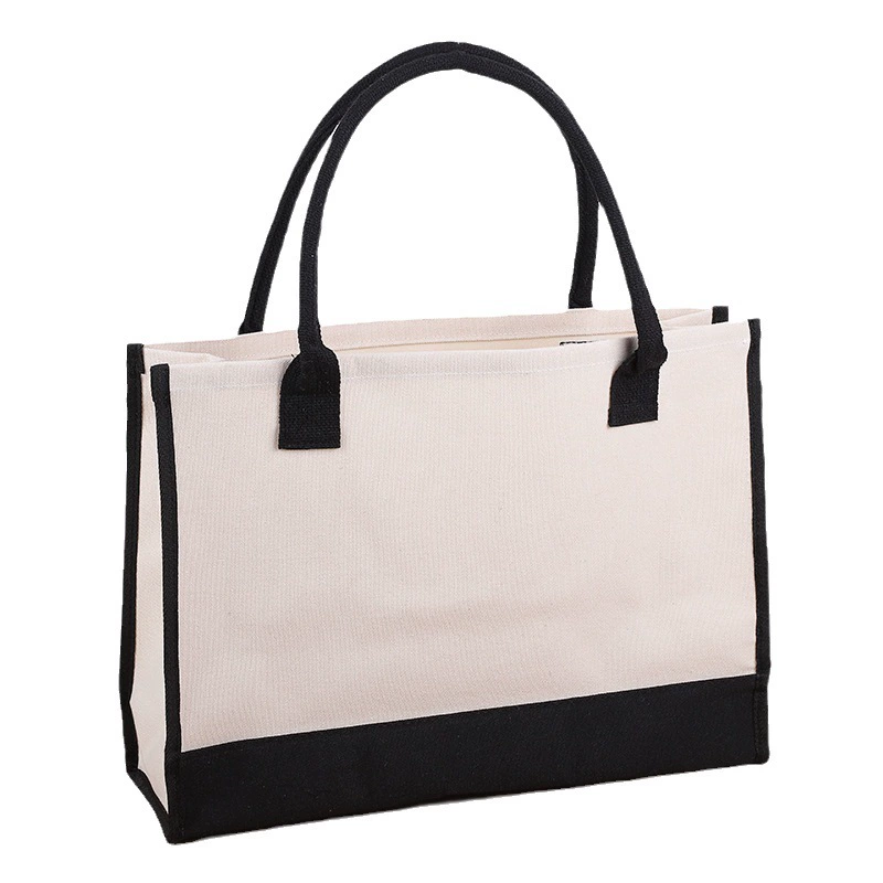Большая модная льняная Tote-сумка — большая белая shopper-сумка