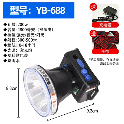 UV fənərlər — Small and Portable, Ultra-Bright, Wholesale - 688-super-bright-white-laser-dual-lithium-battery-life-8-hours