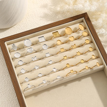 欧美跨境半成品戒指托 不规则形状不锈钢戒托饰品diy手工饰品批发