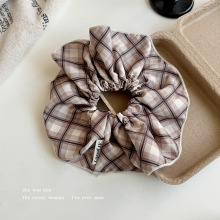 韩系学院风格纹大肠发圈女扎头发绳超大丸子头花高级感橡皮筋头绳