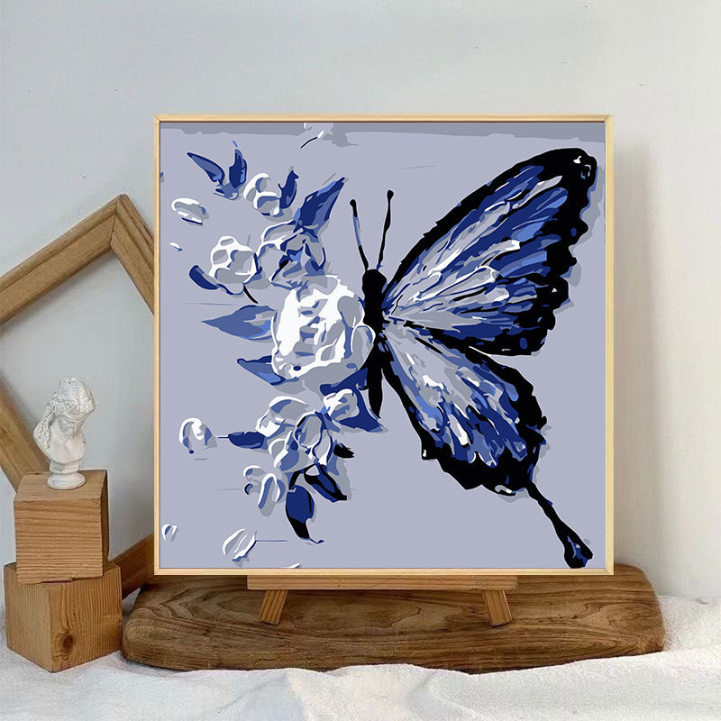 蝶デジタル油絵 diy 着色油絵子供の手描き蝶装飾絵画装飾品メーカー卸売|undefined