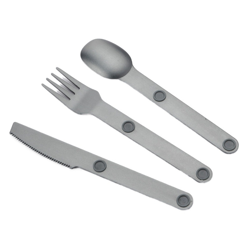 Magnetic Aluminum Alloy Knife, Fork and Spoon Three-piece Set Household Outdoor Combination Utensils Camping Portable Tableware and suit Supplies